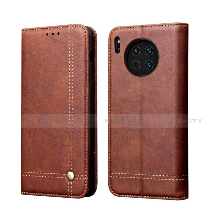 Funda de Cuero Cartera con Soporte Carcasa T09 para Huawei Mate 30 5G Marron