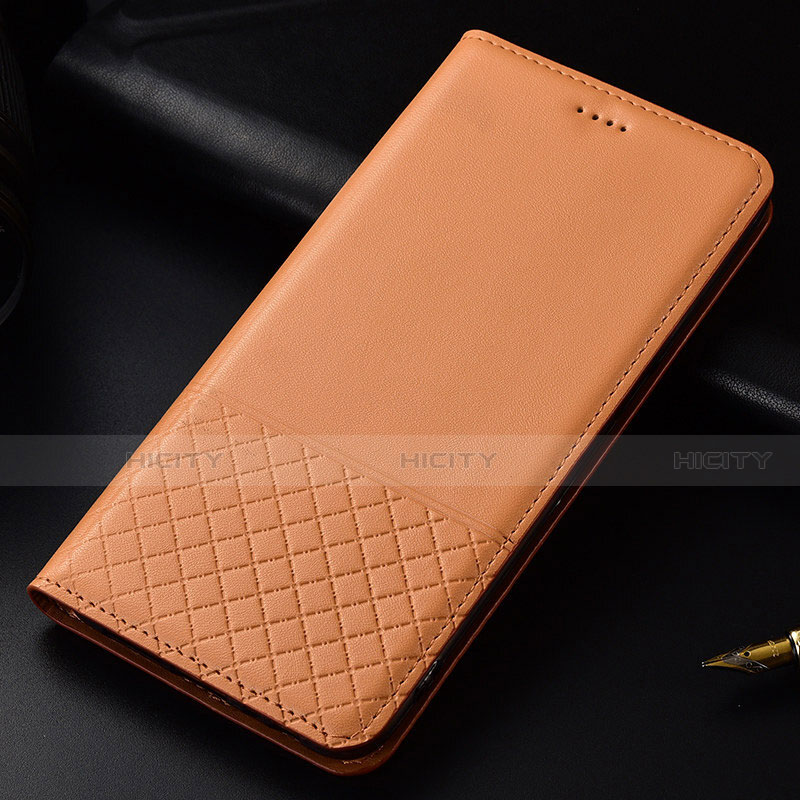 Funda de Cuero Cartera con Soporte Carcasa T09 para Huawei P30 Naranja