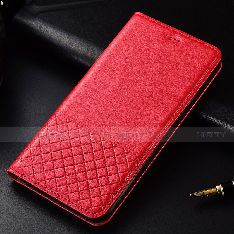 Funda de Cuero Cartera con Soporte Carcasa T09 para Huawei P30 Rojo