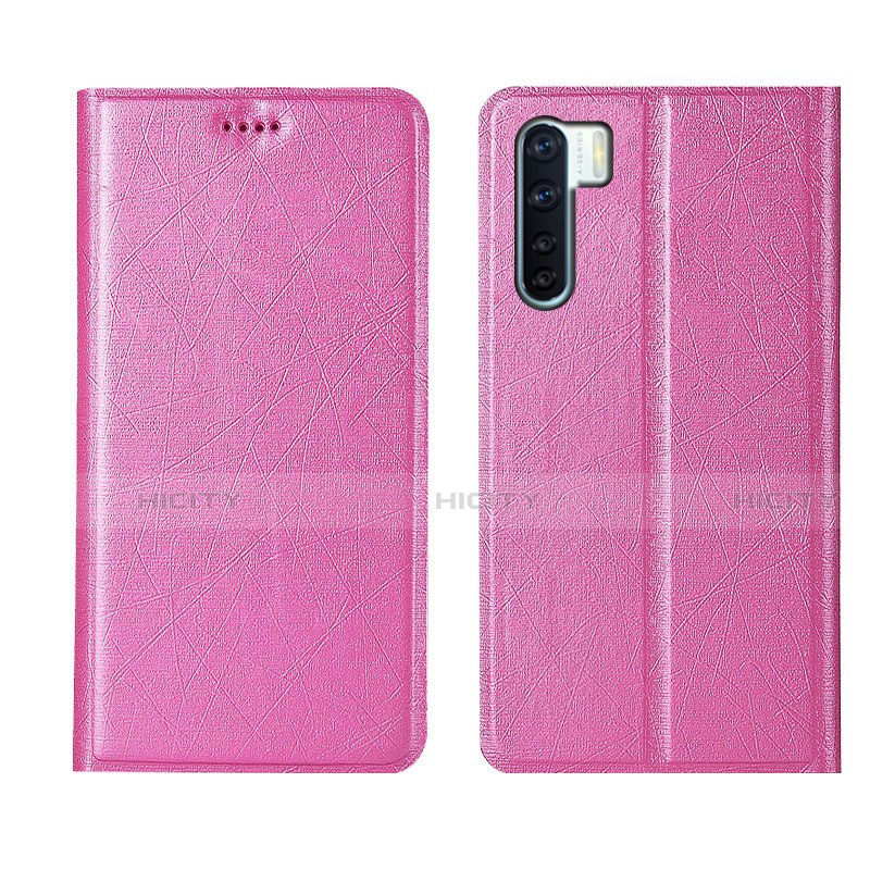 Funda de Cuero Cartera con Soporte Carcasa T09 para Oppo Find X2 Lite Rosa