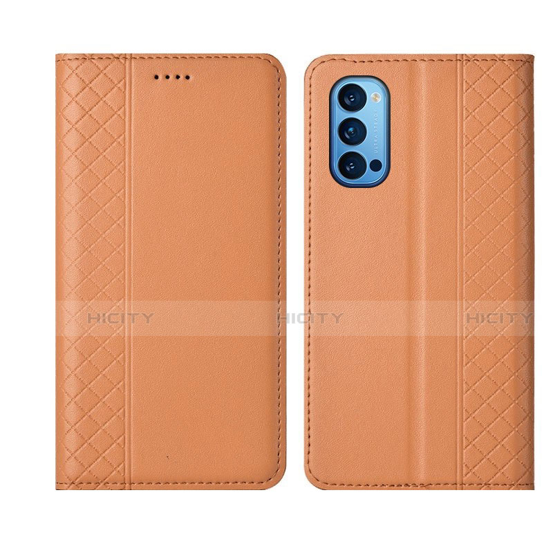 Funda de Cuero Cartera con Soporte Carcasa T09 para Oppo Reno4 5G