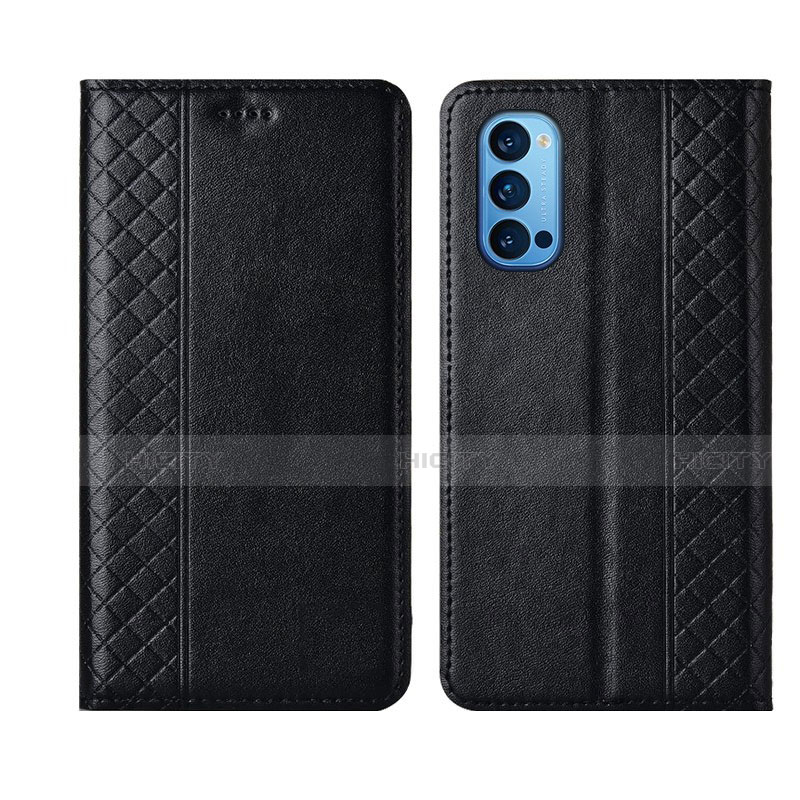 Funda de Cuero Cartera con Soporte Carcasa T09 para Oppo Reno4 5G