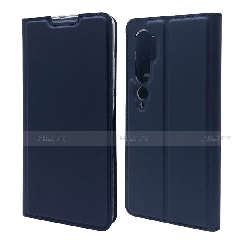 Funda de Cuero Cartera con Soporte Carcasa T09 para Xiaomi Mi Note 10 Pro Azul