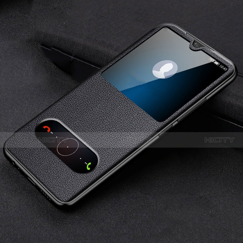 Funda de Cuero Cartera con Soporte Carcasa T10 para Huawei Honor 20 Lite Negro