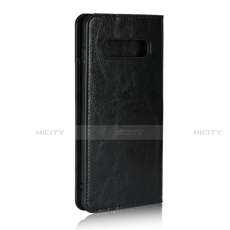 Funda de Cuero Cartera con Soporte Carcasa T10 para Samsung Galaxy S10 Plus Negro