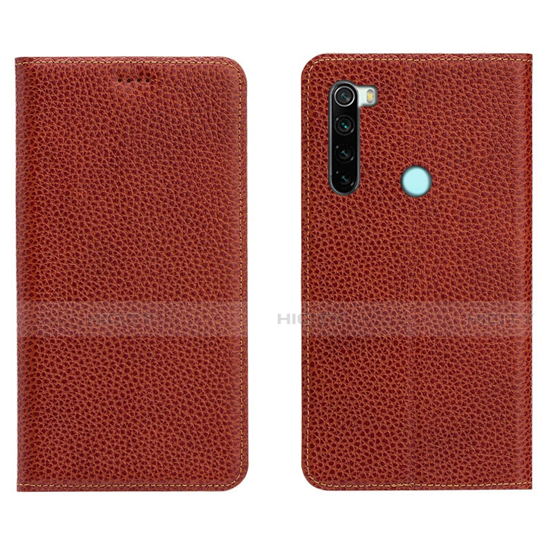 Funda de Cuero Cartera con Soporte Carcasa T10 para Xiaomi Redmi Note 8 Rojo Rosa