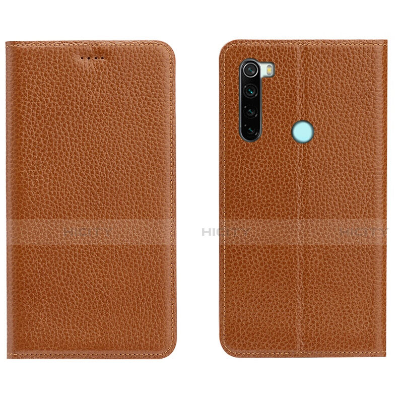 Funda de Cuero Cartera con Soporte Carcasa T10 para Xiaomi Redmi Note 8T Naranja