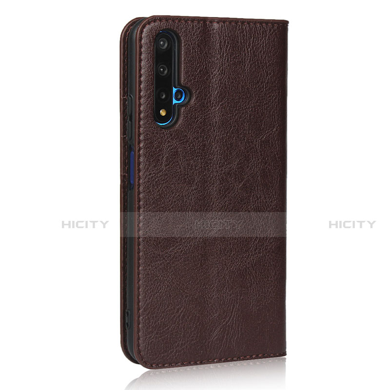 Funda de Cuero Cartera con Soporte Carcasa T11 para Huawei Honor 20 Marron