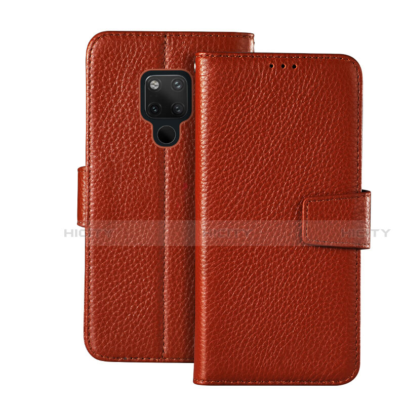 Funda de Cuero Cartera con Soporte Carcasa T11 para Huawei Mate 20 Marron