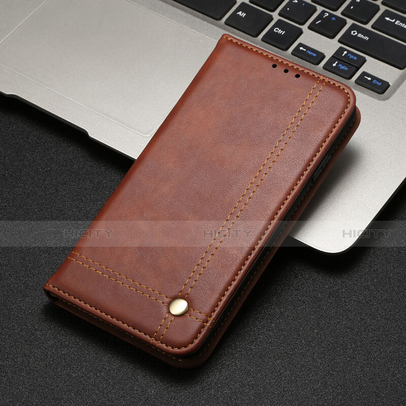 Funda de Cuero Cartera con Soporte Carcasa T11 para Xiaomi Mi Note 10 Pro Marron