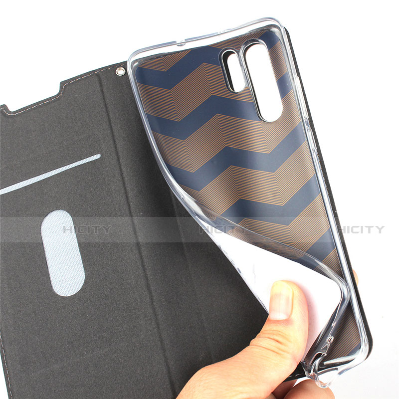 Funda de Cuero Cartera con Soporte Carcasa T14 para Huawei P30 Pro