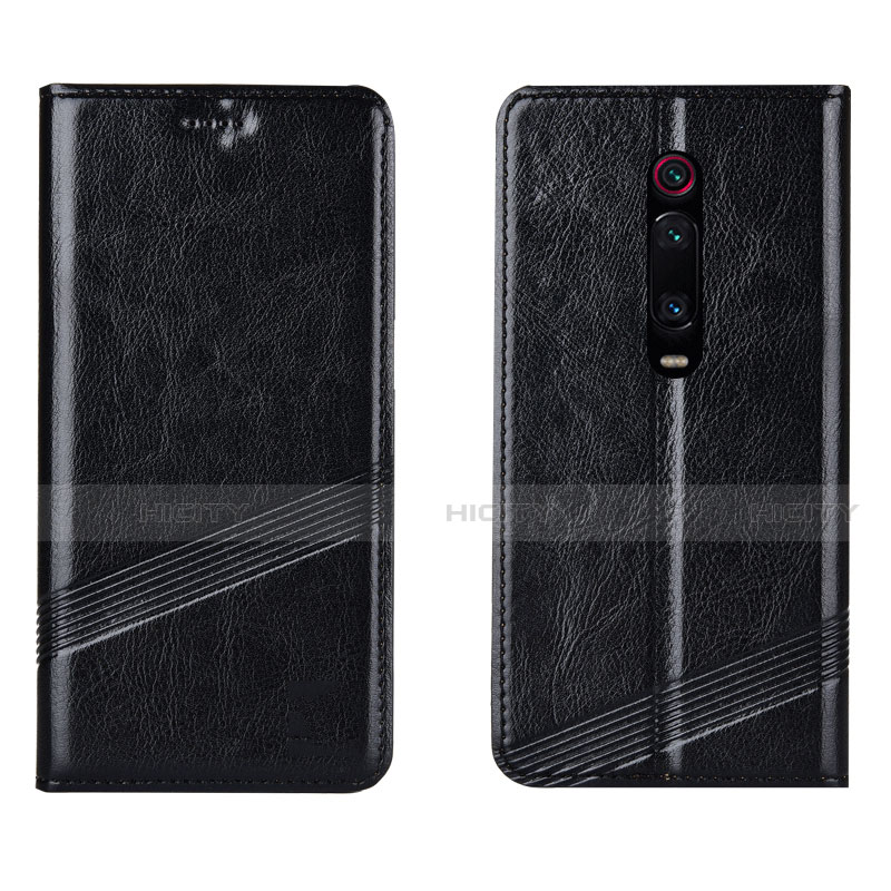 Funda de Cuero Cartera con Soporte Carcasa T14 para Xiaomi Mi 9T Negro