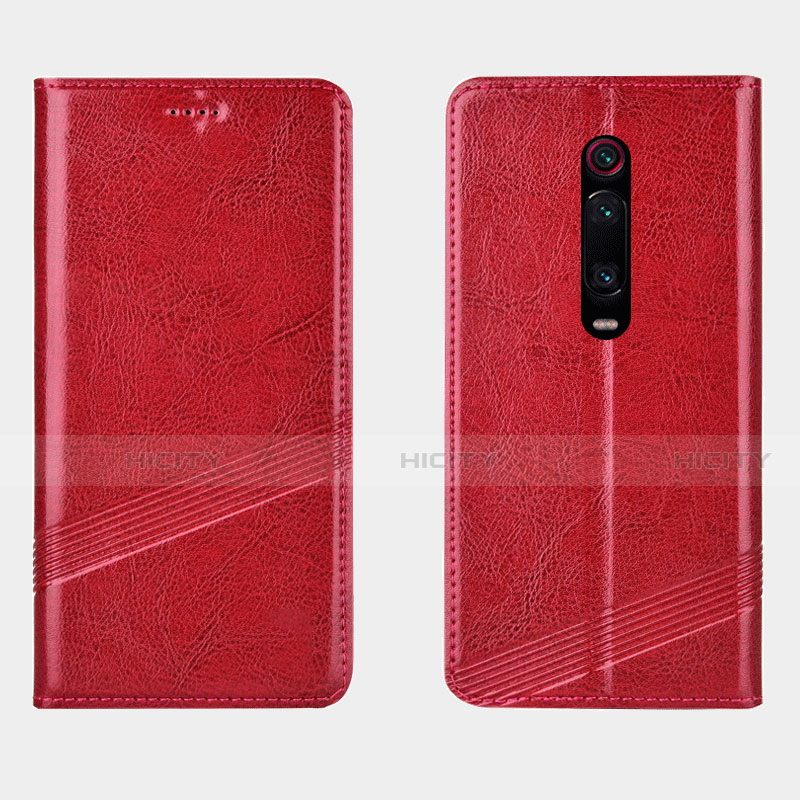 Funda de Cuero Cartera con Soporte Carcasa T14 para Xiaomi Mi 9T Pro Rojo