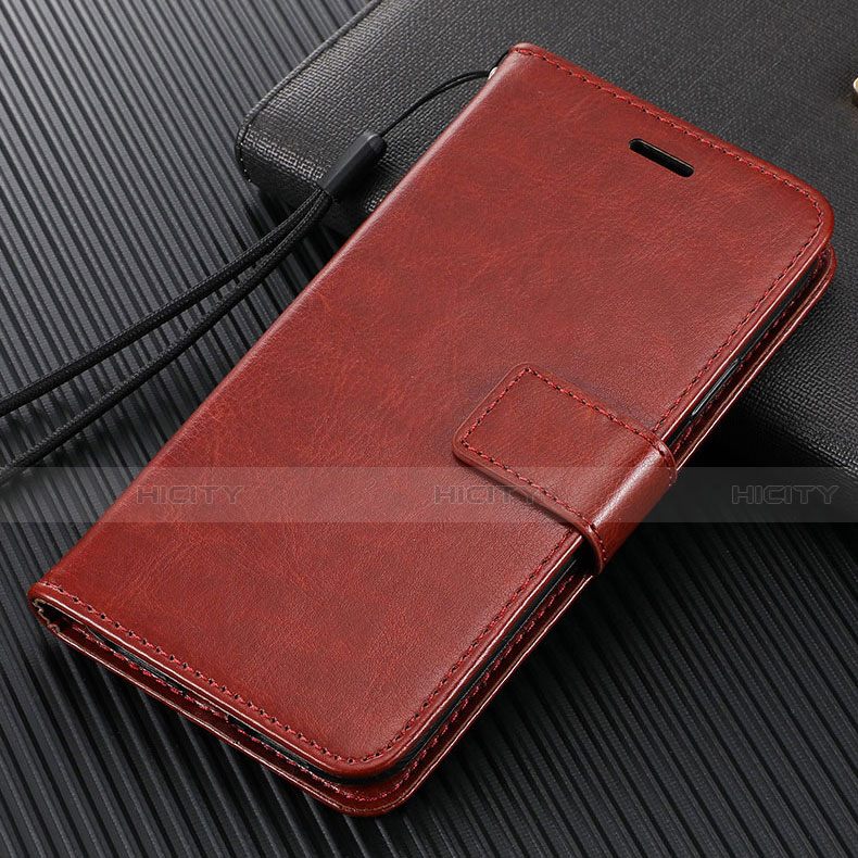 Funda de Cuero Cartera con Soporte Carcasa T14 para Xiaomi Mi Note 10 Pro Marron