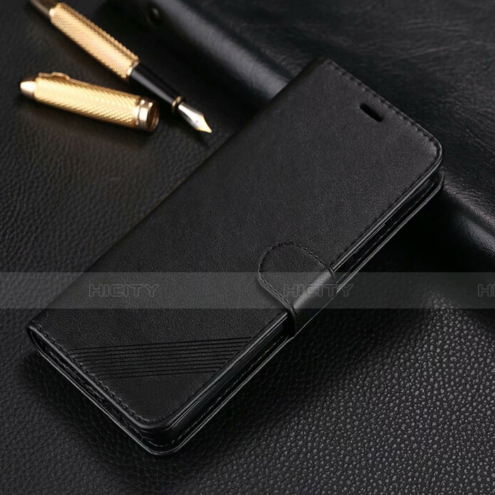 Funda de Cuero Cartera con Soporte Carcasa T14 para Xiaomi Redmi Note 8 Pro Negro