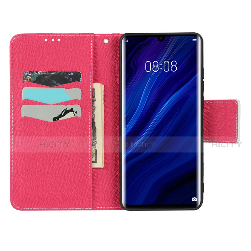 Funda de Cuero Cartera con Soporte Carcasa T15 para Huawei P30 Pro