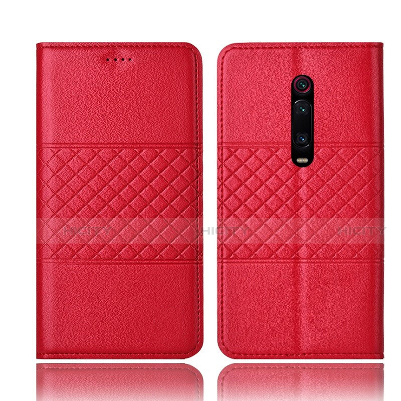 Funda de Cuero Cartera con Soporte Carcasa T15 para Xiaomi Redmi K20 Pro Rojo