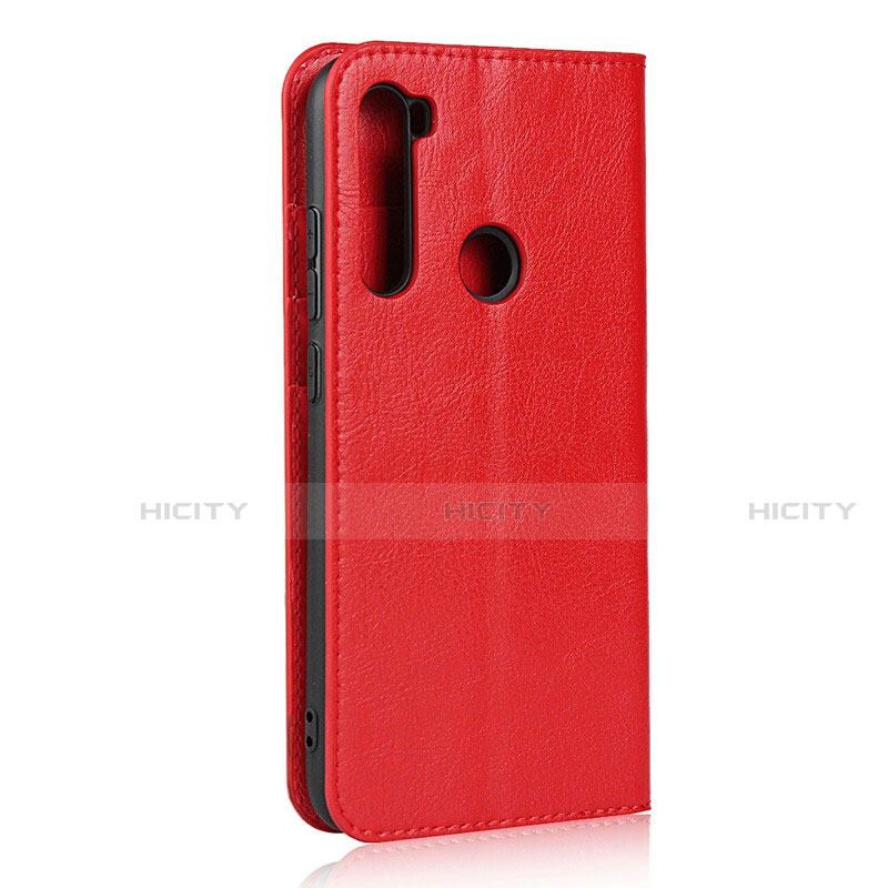 Funda de Cuero Cartera con Soporte Carcasa T15 para Xiaomi Redmi Note 8 Rojo
