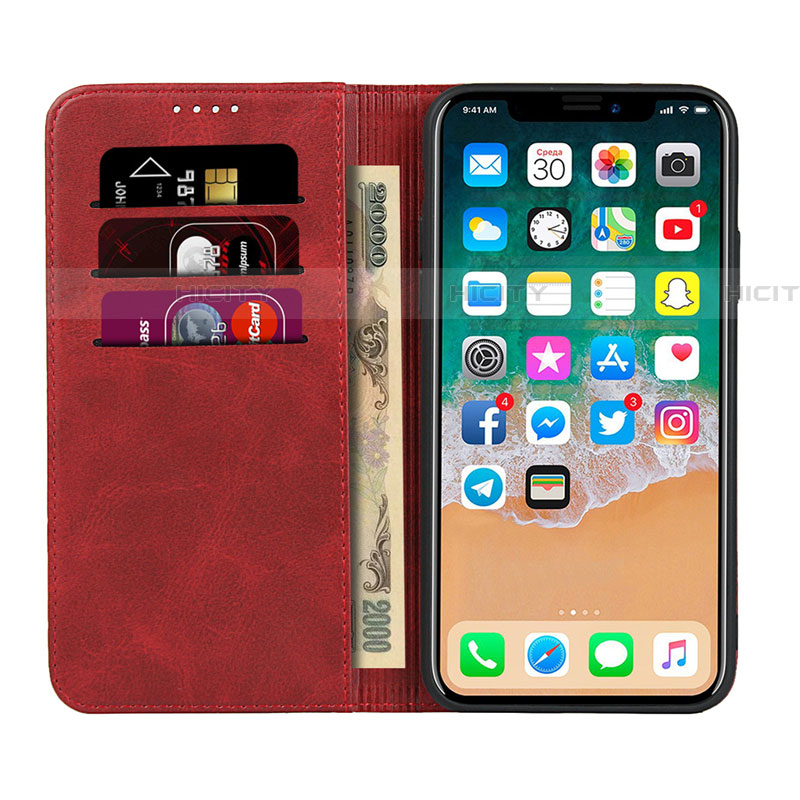 Funda de Cuero Cartera con Soporte Carcasa T16 para Apple iPhone 11 Pro Max