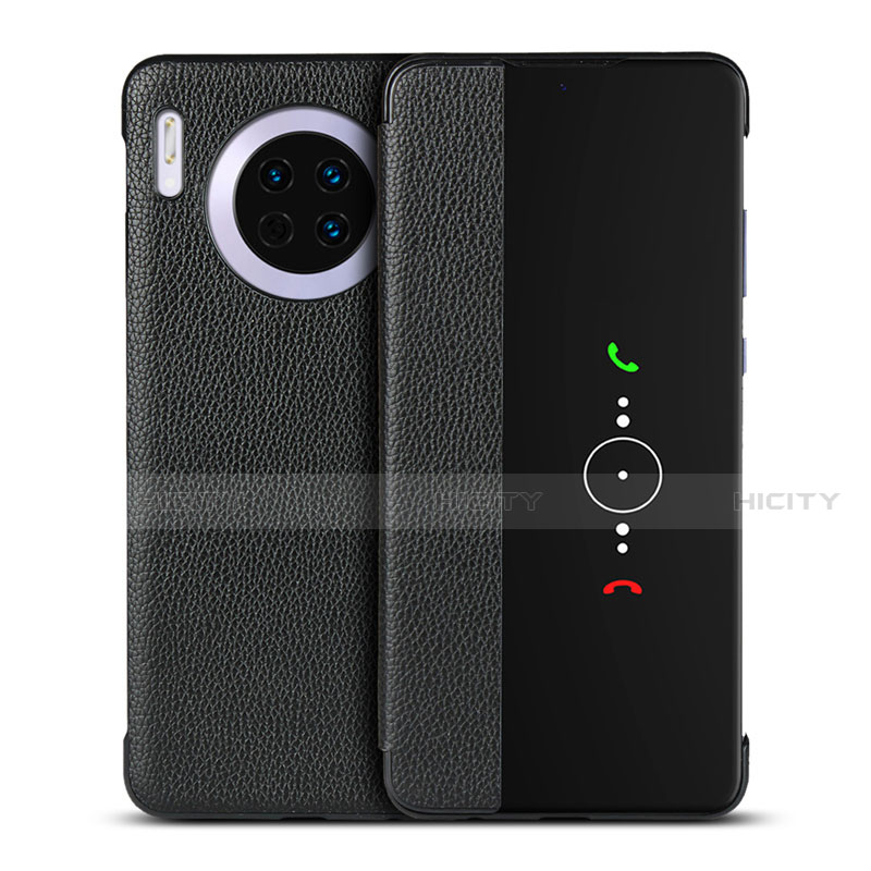 Funda de Cuero Cartera con Soporte Carcasa T16 para Huawei Mate 30 5G Negro