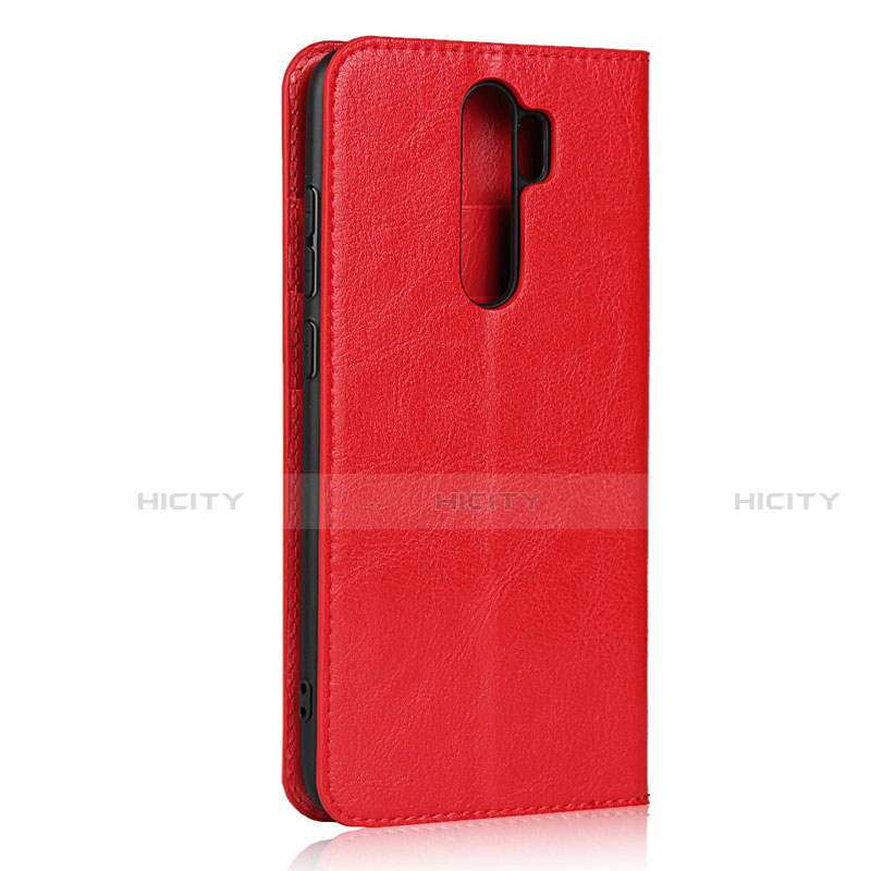 Funda de Cuero Cartera con Soporte Carcasa T17 para Xiaomi Redmi Note 8 Pro Rojo