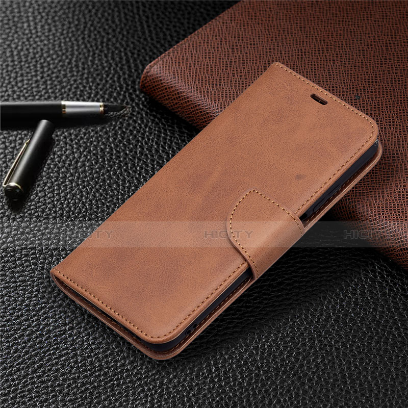 Funda de Cuero Cartera con Soporte Carcasa T18 para Xiaomi Poco M3 Marron