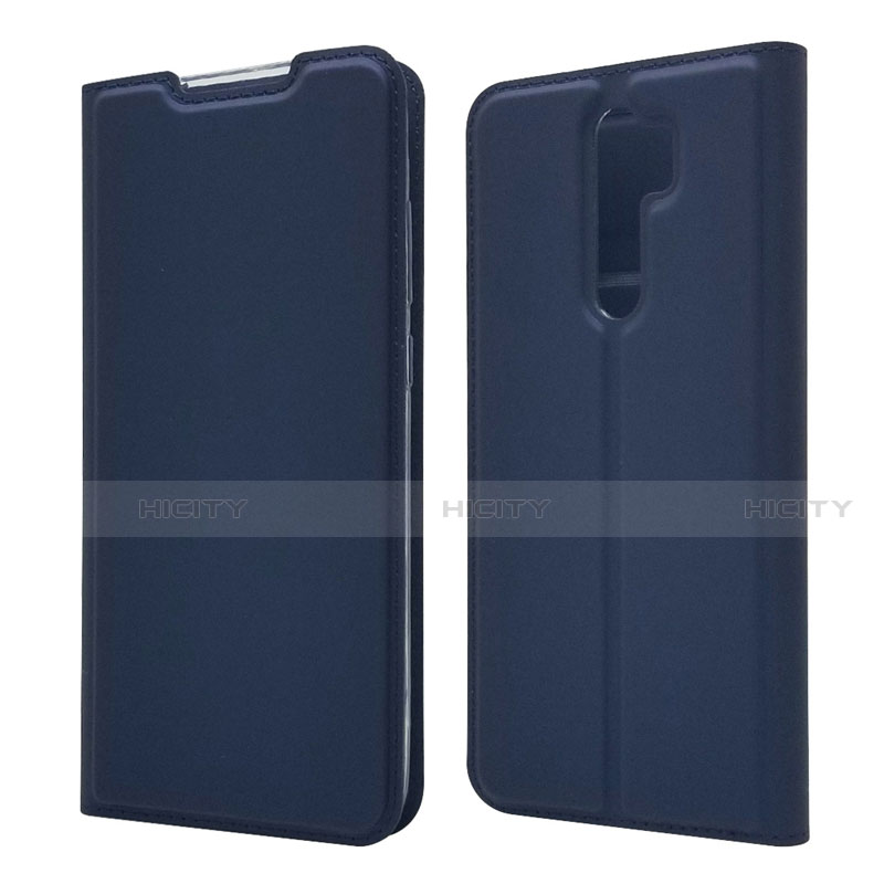 Funda de Cuero Cartera con Soporte Carcasa T18 para Xiaomi Redmi Note 8 Pro Azul