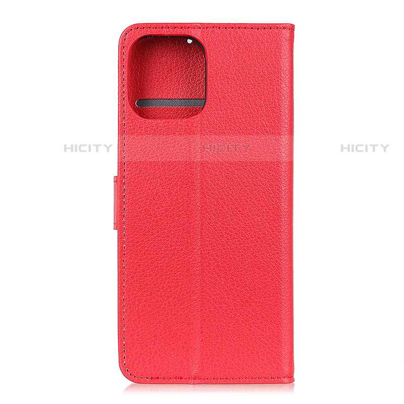 Funda de Cuero Cartera con Soporte Carcasa T25 para Xiaomi Mi 11 5G Rojo