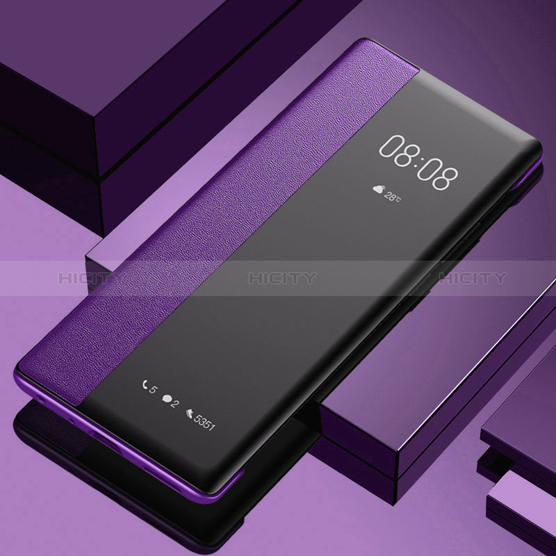 Funda de Cuero Cartera con Soporte Carcasa TB1 para Oppo A94 5G Morado