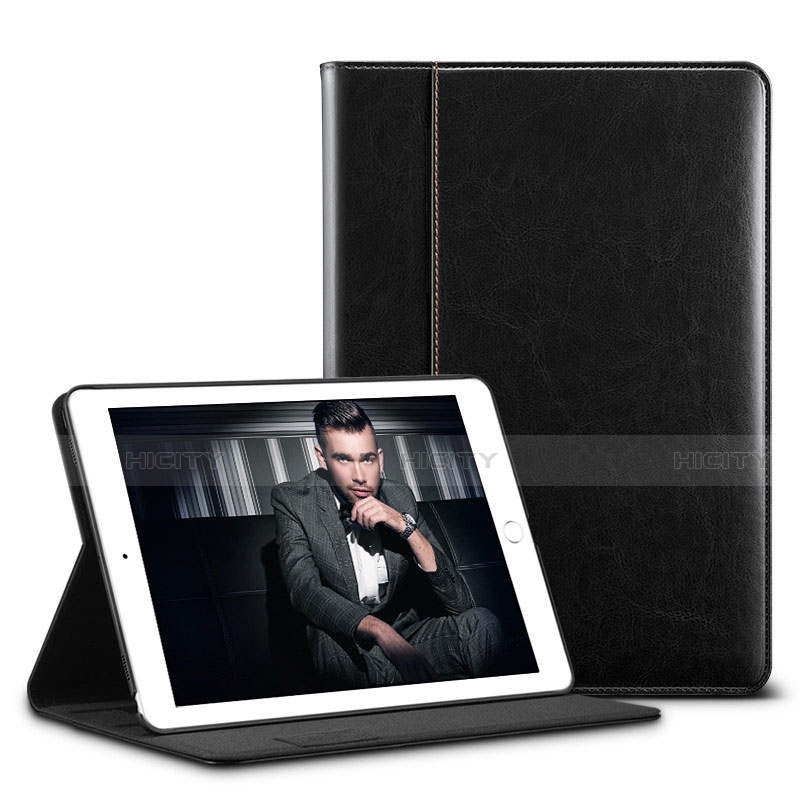 Funda de Cuero Cartera con Soporte Carcasa U01 para Apple iPad Pro 10.5 Negro