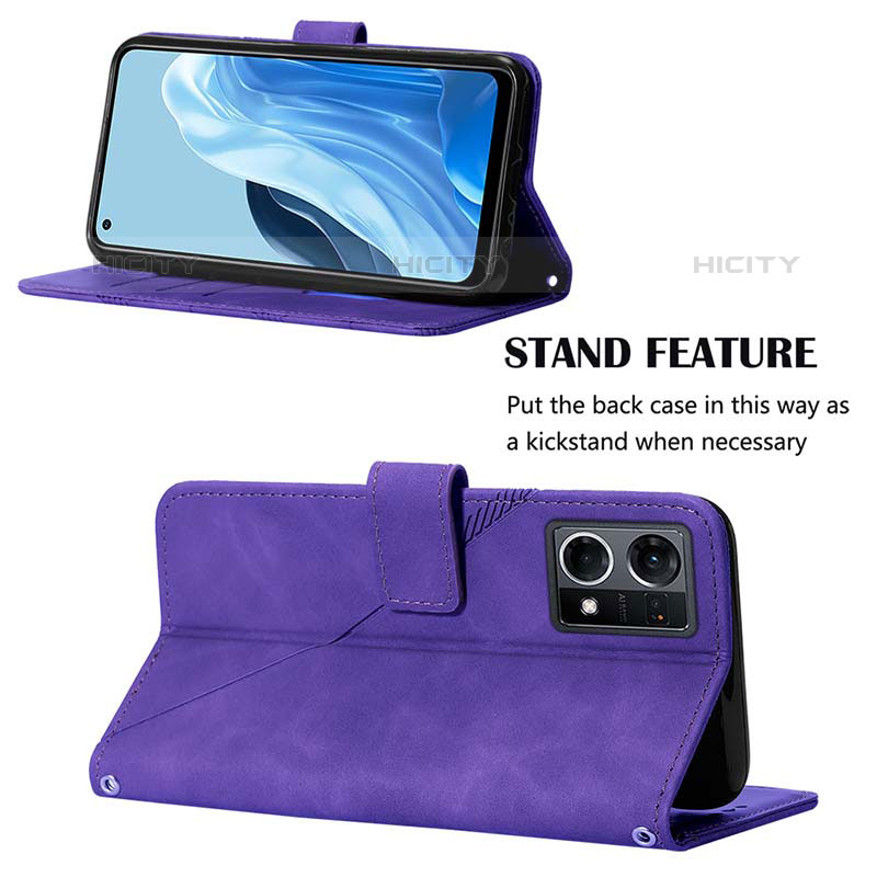 Funda de Cuero Cartera con Soporte Carcasa Y01B para Oppo F21 Pro 4G