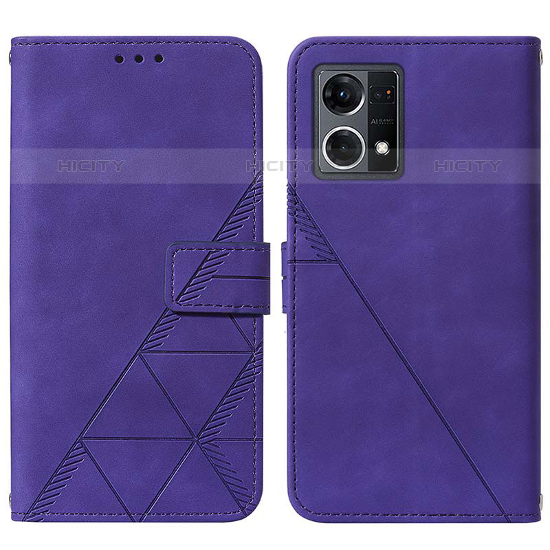 Funda de Cuero Cartera con Soporte Carcasa Y01B para Oppo Reno7 4G