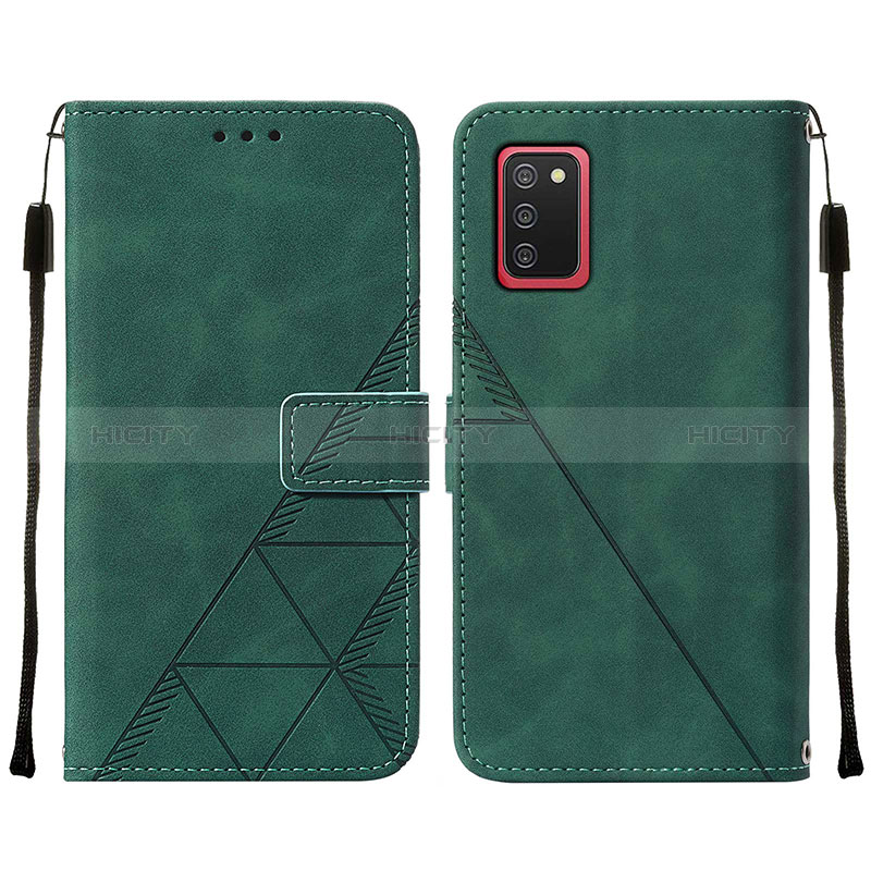 Funda de Cuero Cartera con Soporte Carcasa Y01B para Samsung Galaxy A02s Verde