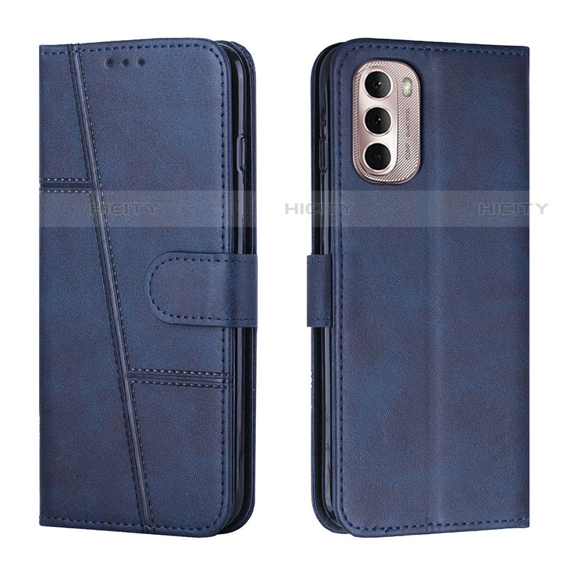 Funda de Cuero Cartera con Soporte Carcasa Y01X para Motorola Moto G Stylus (2022) 5G Azul