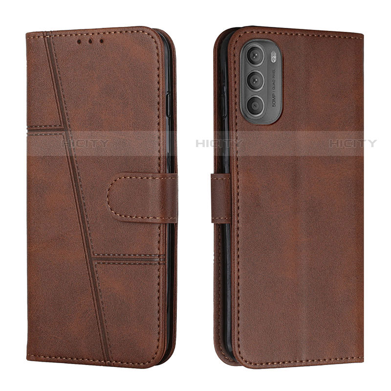 Funda de Cuero Cartera con Soporte Carcasa Y01X para Motorola Moto G41 Marron