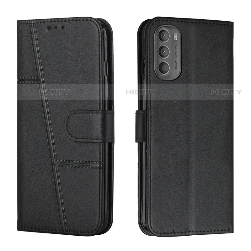 Funda de Cuero Cartera con Soporte Carcasa Y01X para Motorola Moto G51 5G Negro