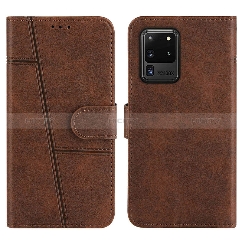 Funda de Cuero Cartera con Soporte Carcasa Y01X para Samsung Galaxy S20 Ultra Marron