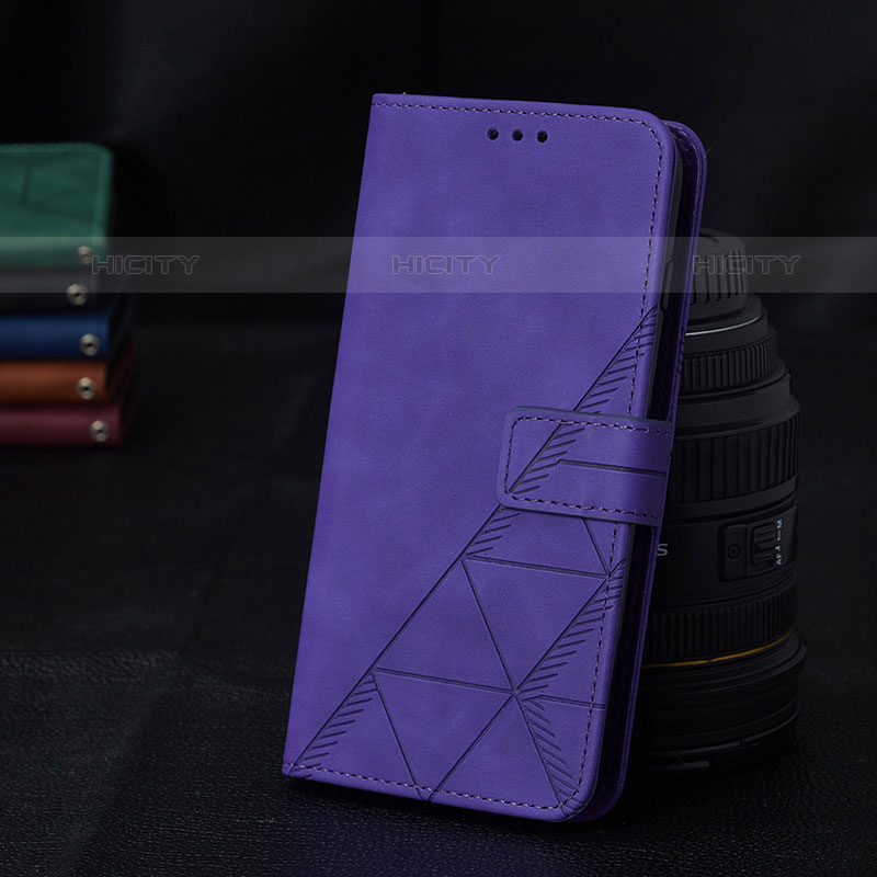 Funda de Cuero Cartera con Soporte Carcasa Y02B para Samsung Galaxy Quantum2 5G Morado