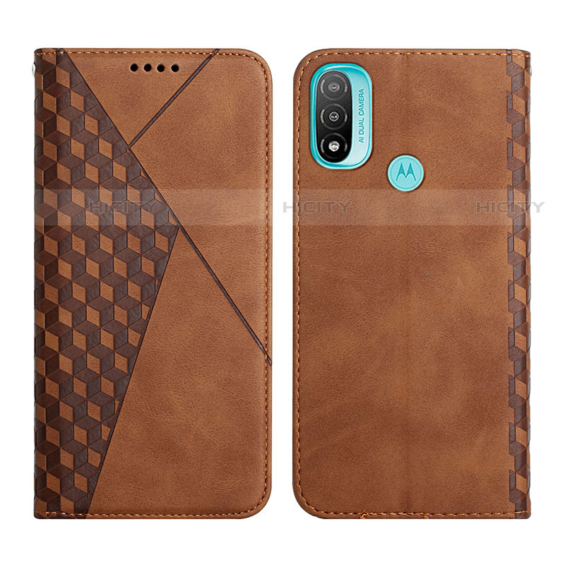 Funda de Cuero Cartera con Soporte Carcasa Y02X para Motorola Moto E30 Marron