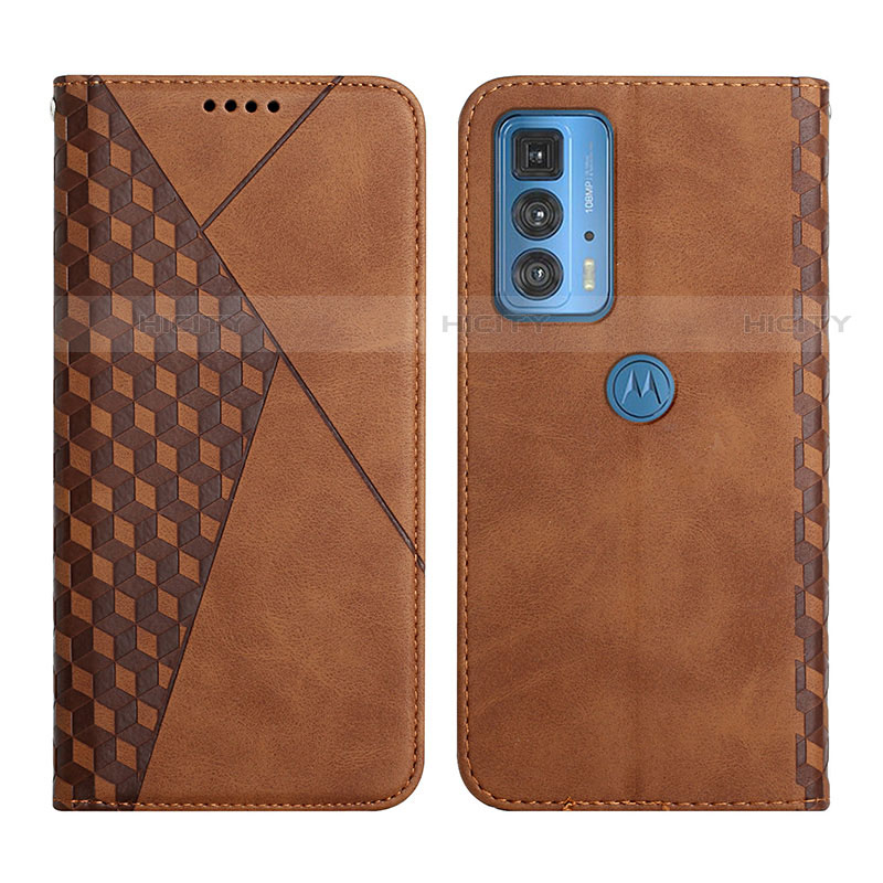 Funda de Cuero Cartera con Soporte Carcasa Y02X para Motorola Moto Edge 20 Pro 5G Marron