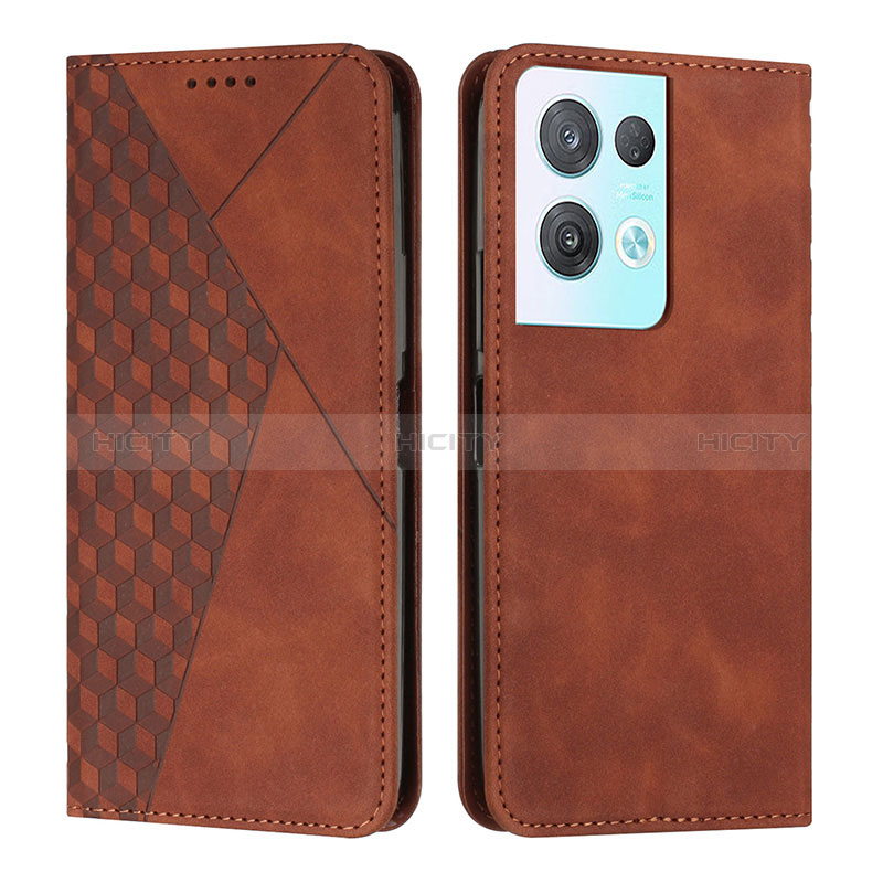 Funda de Cuero Cartera con Soporte Carcasa Y02X para Oppo Reno9 Pro+ Plus 5G Marron