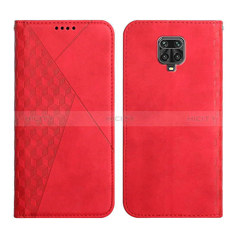 Funda de Cuero Cartera con Soporte Carcasa Y02X para Xiaomi Redmi Note 9 Pro Max Rojo