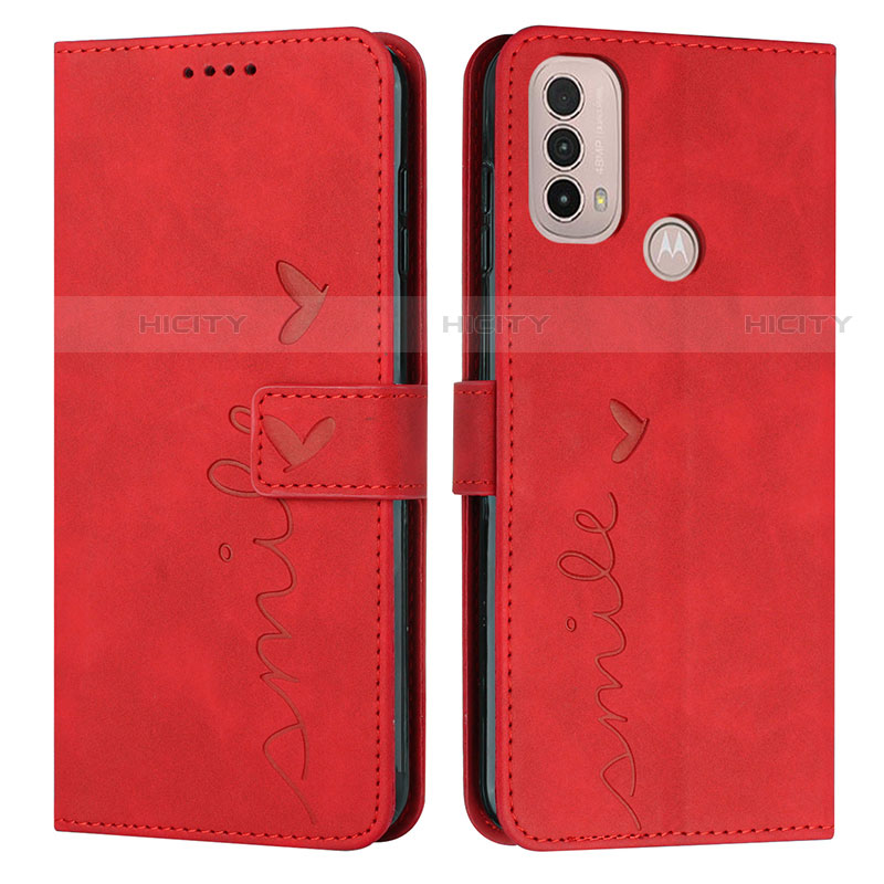 Funda de Cuero Cartera con Soporte Carcasa Y03X para Motorola Moto E20