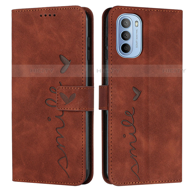 Funda de Cuero Cartera con Soporte Carcasa Y03X para Motorola Moto G31 Marron