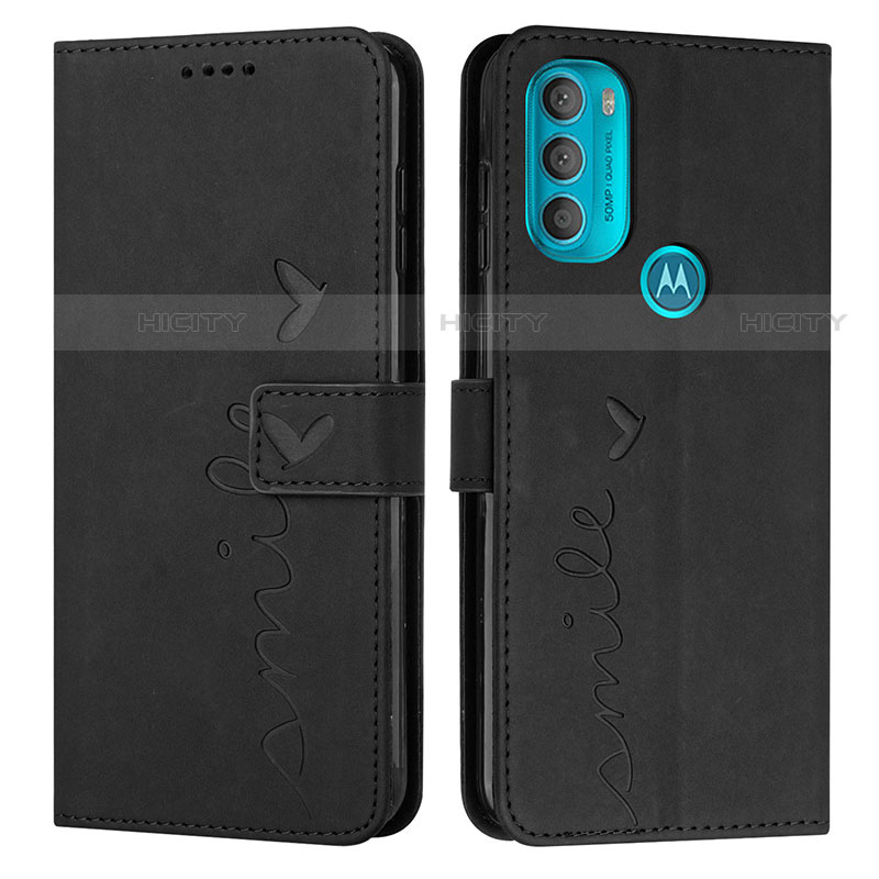 Funda de Cuero Cartera con Soporte Carcasa Y03X para Motorola Moto G71 5G Negro