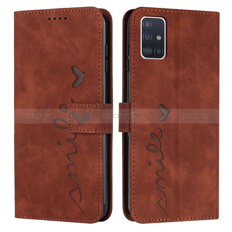 Funda de Cuero Cartera con Soporte Carcasa Y03X para Samsung Galaxy A71 5G Marron