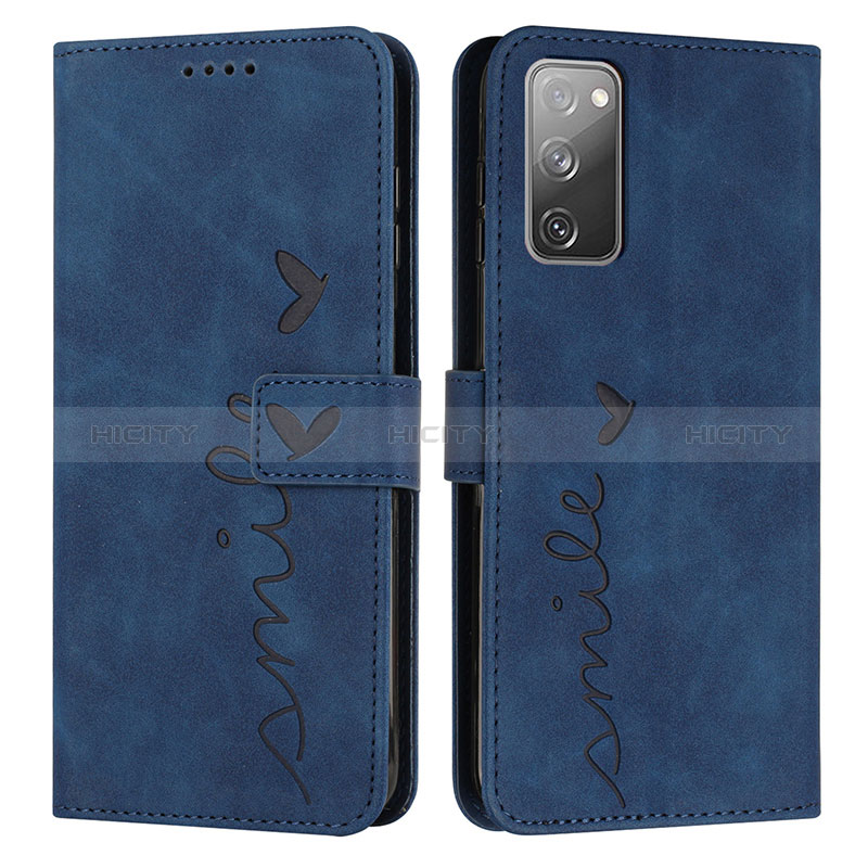 Funda de Cuero Cartera con Soporte Carcasa Y03X para Samsung Galaxy S20 FE 5G Azul