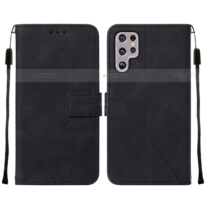 Funda de Cuero Cartera con Soporte Carcasa Y07B para Samsung Galaxy S21 Ultra 5G Negro