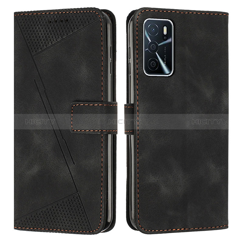 Funda de Cuero Cartera con Soporte Carcasa Y08X para Oppo A54s Negro