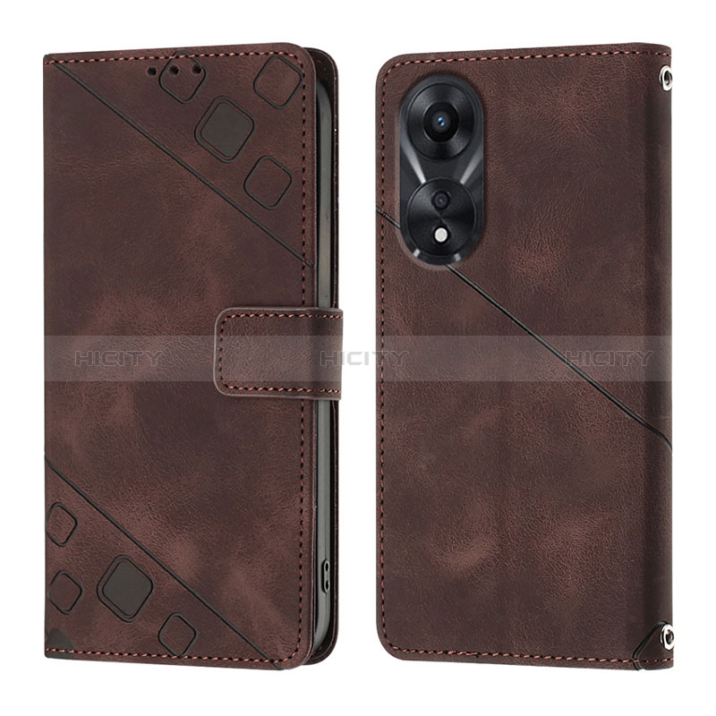 Funda de Cuero Cartera con Soporte Carcasa YB1 para Oppo A78 5G